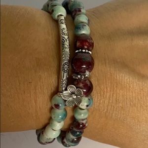 🌷2/$30🌷Ceramic Multi-Layer Bead Bracelet